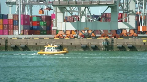 Harbour Pilot vessel Stock Footage 131649223