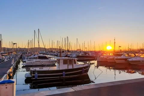 The harbour of Saint-Raphael Stock Photos