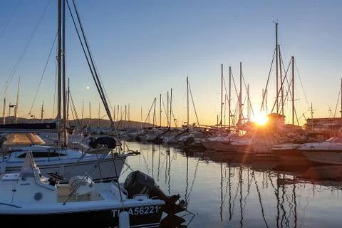 The harbour of Saint-Raphael Stock Photos