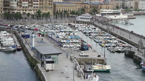 Harbour scene Stock Footage 7899368