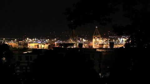 Harbour ship loading Stock Footage 29730636