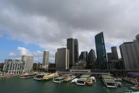 Harbour side City Stock Photos
