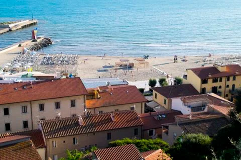 Harbour of a small town Foto stock