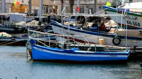 Harbour in Sousse, Tunisia Stock Footage 774559