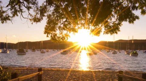 Harbour Sunset Time lapse, Mid Shot, 117GYPBL NTSC Stock Footage 26370705