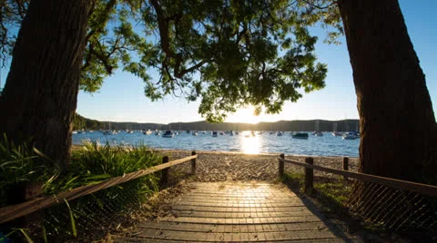 Harbour Sunset Time lapse, Wide Shot, 118GYPBL NTSC Stock Footage 26375292