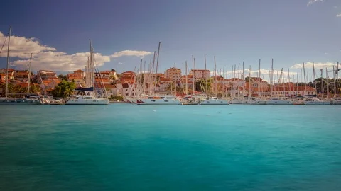 Harbour of Trogir Video stock 87835598
