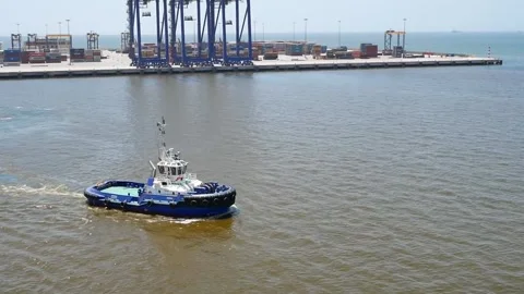 Harbour Tug 2 Stock Footage 253800710