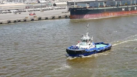 Harbour Tug Video stock 253801262