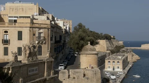 The harbour of Valetta, Malta 스톡 동영상 95438506