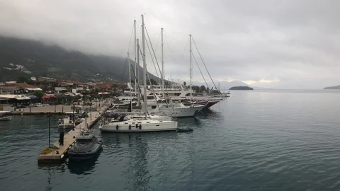 Harbour View in Cloudy Weather 4K Adventure Stock Footage 107845181
