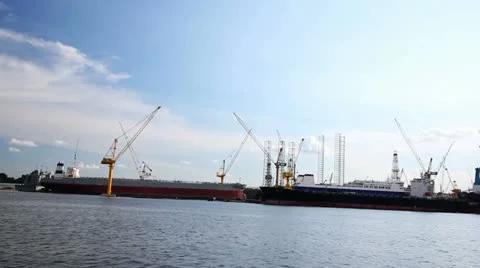 Harbours in singapore Stock Footage 12177072