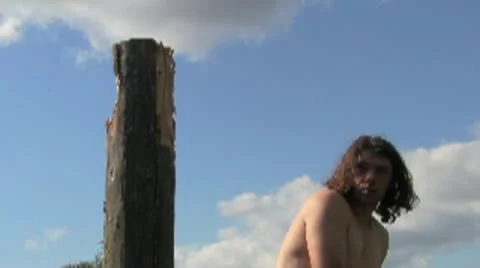 Hard blow sword Stock Footage