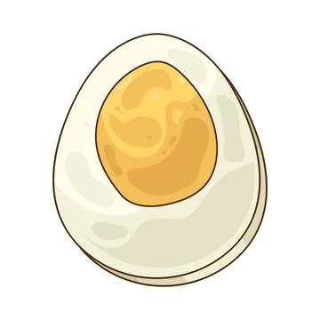 Hard Boiled Egg illustration Stock Illustration