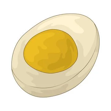 Hard Boiled Egg illustration Stock Illustration
