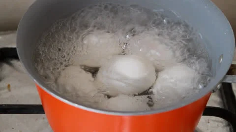 Hard boiled eggs Stock Footage