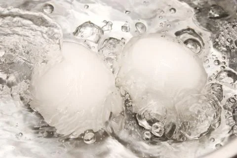 Hard boiled eggs Foto stock