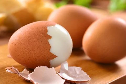 Hard boiled eggs Stock Photos