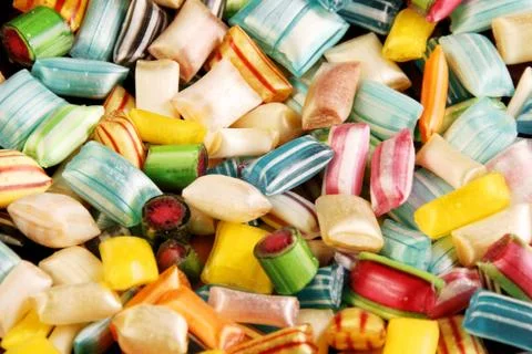 Hard candies background Stock Photos
