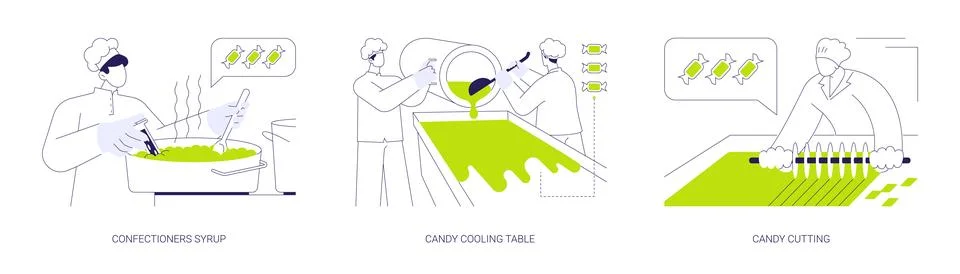 Hard candy abstract concept vector illustrations. Stock Illustration