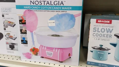 Hard Candy Cotton Candy Maker Stock Footage 178071440
