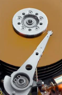 Hard disc close up Stock Photos