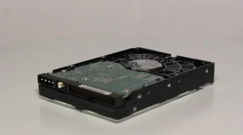 Hard disc drive rotating Stock Footage 7731496