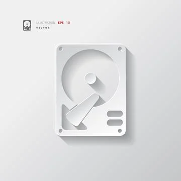Hard disc icon. Application button. イラスト素材