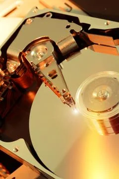 Hard disc opened Stock-Fotos