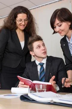 Hard discussion Foto stock