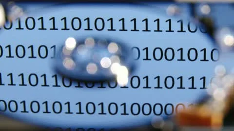 Hard disk, 0 and 1 Stock Footage 12374663