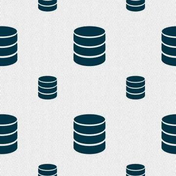 Hard disk and database sign icon. flash drive stick symbol. Seamless pattern  イラスト素材