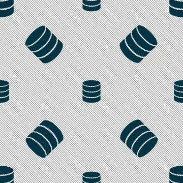 Hard disk and database sign icon. flash drive stick symbol. Seamless pattern  Stock Illustration