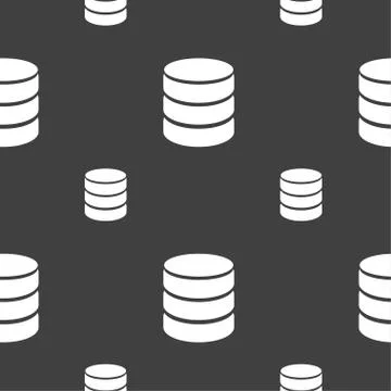 Hard disk and database sign icon. flash drive stick symbol. Seamless pattern  Stock Illustration