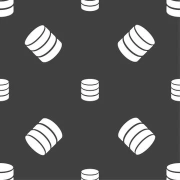 Hard disk and database sign icon. flash drive stick symbol. Seamless pattern  Stock Illustration