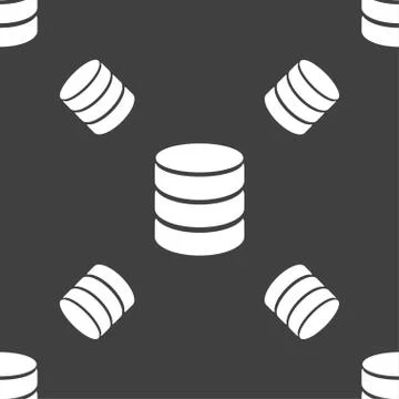 Hard disk and database sign icon. flash drive stick symbol. Seamless pattern  イラスト素材