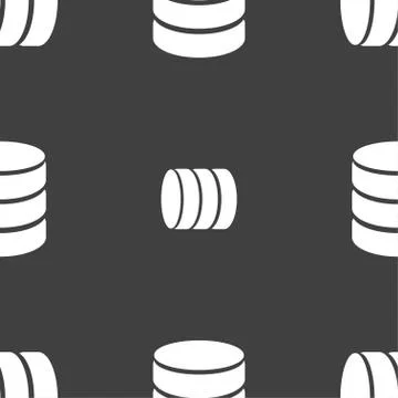 Hard disk and database sign icon. flash drive stick symbol. Seamless pattern  Stock Illustration