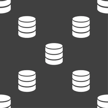Hard disk and database sign icon. flash drive stick symbol. Seamless pattern  Stock Illustration