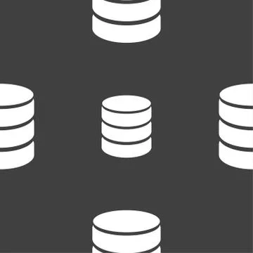 Hard disk and database sign icon. flash drive stick symbol. Seamless pattern  Stock Illustration