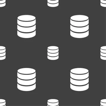 Hard disk and database sign icon. flash drive stick symbol. Seamless pattern  Stock Illustration