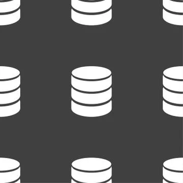 Hard disk and database sign icon. flash drive stick symbol. Seamless pattern  Stock Illustration