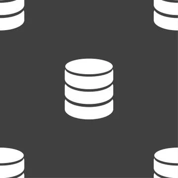 Hard disk and database sign icon. flash drive stick symbol. Seamless pattern on Stock Illustration