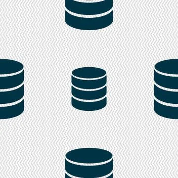 Hard disk and database sign icon. flash drive stick symbol. Seamless abstract ba イラスト素材