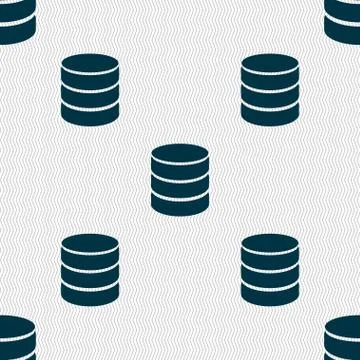 Hard disk and database sign icon. flash drive stick symbol. Seamless abstract ba Stockillustratie