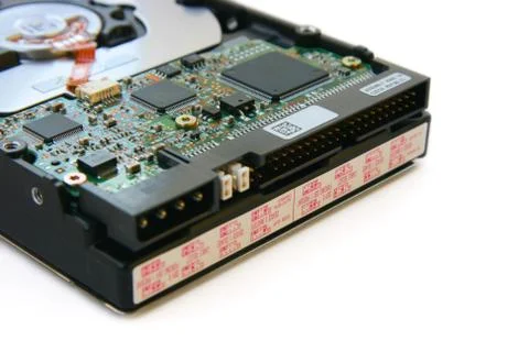 Hard disk back Stock Photos