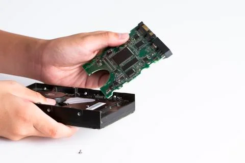 Hard disk circuit Stock Photos