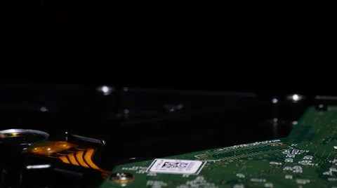 Hard Disk Circuit Rotating Video stock 60851136