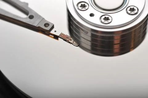 Hard disk close up Stock Photos