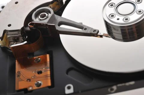 Hard disk close up Foto stock