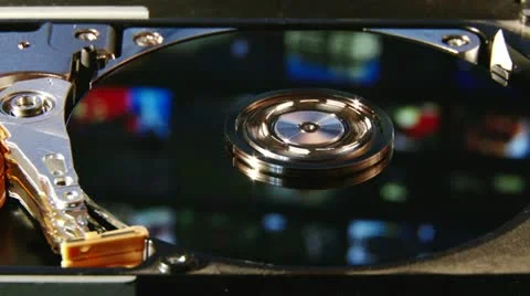 Hard disk, colorful Stock Footage 12374478